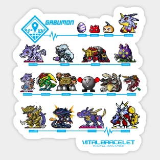 digimon vital bracelet gabumon ex Sticker